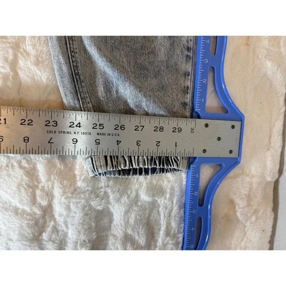 American Eagle Womens Acid Wash Cargo Jogger Jeans Light Blue Drawstring Denim - Picture 14 of 15